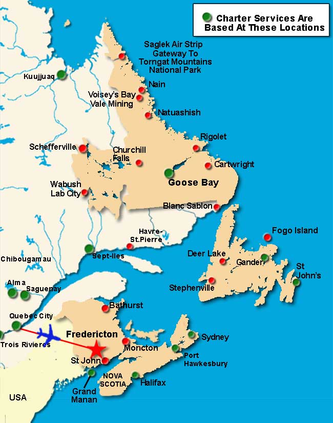 Fredericton Air Charter Directory
